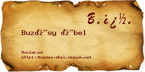 Buzásy Ábel névjegykártya